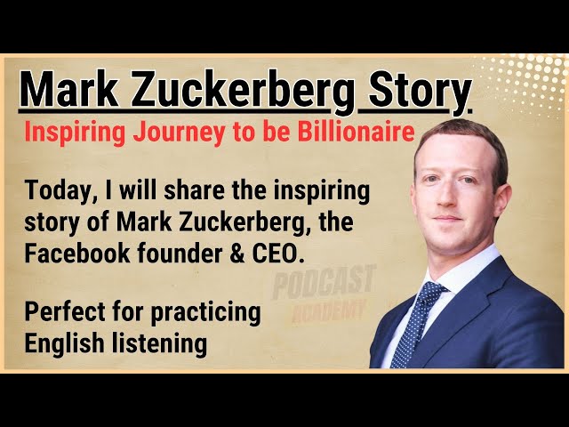 'Video thumbnail for Learn English with Mark Zuckerberg Life Story ๐| Learn English Through Story ๐ | Level 3 ๐ง'