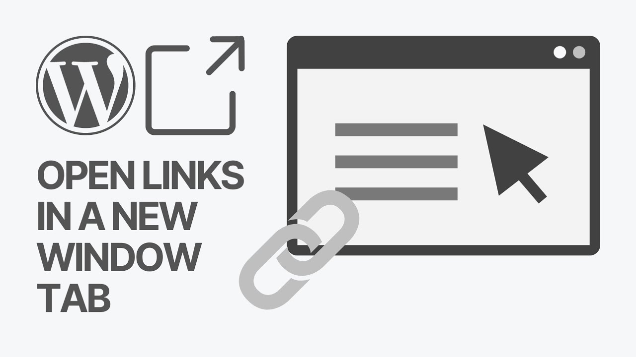 'Video thumbnail for How to Open External Links in a New Window or Browser Tab with WordPress_ Tutorial 🖇'