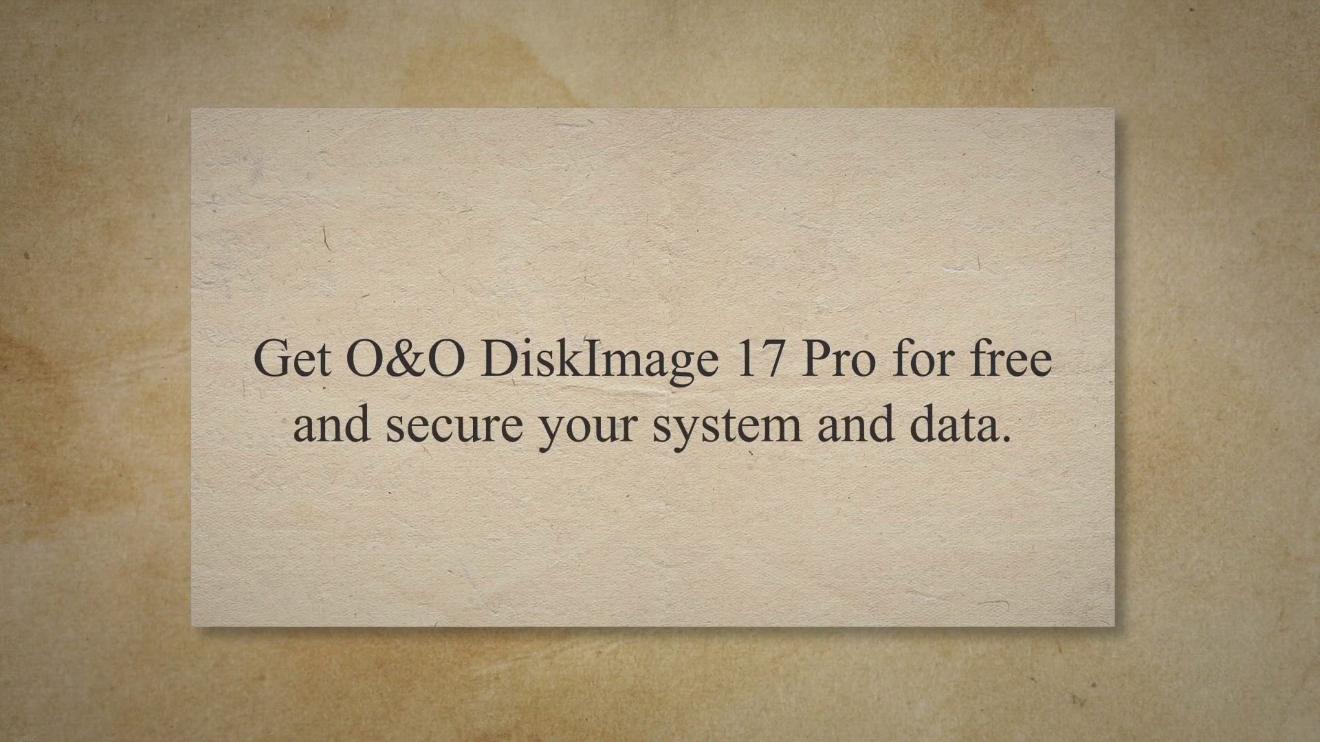 'Video thumbnail for Protect Your Data with O&O DiskImage 17 Pro: Get Your Free Backup Solution Now!'