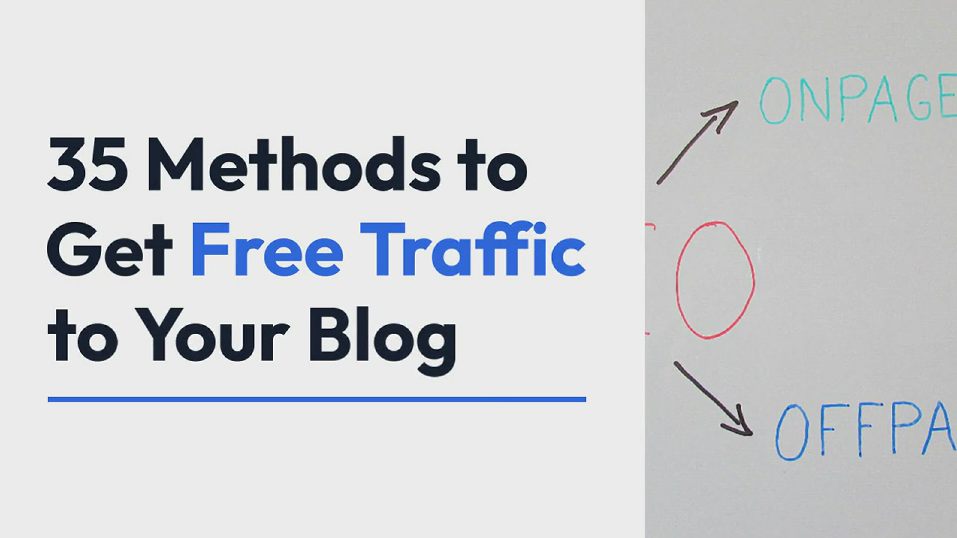 'Video thumbnail for 35 Methods to Get Free Traffic to Your Blog'