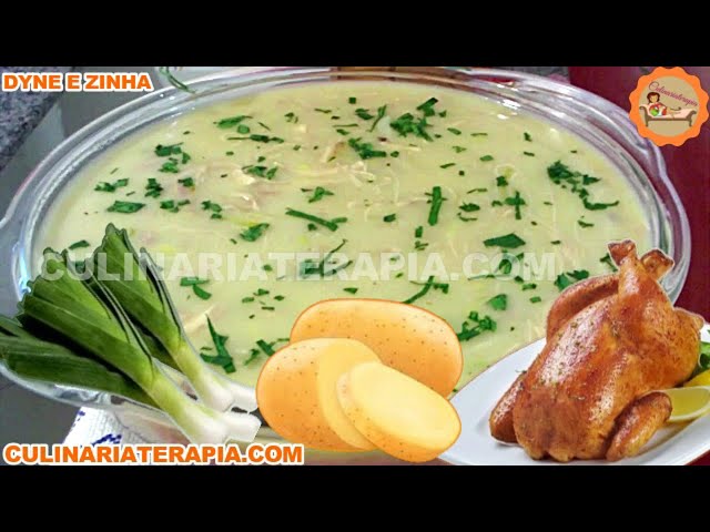 'Video thumbnail for Aprenda a Fazer Sopa Creme de Batata com Frango e Alho-Poró @Culinariaterapia'