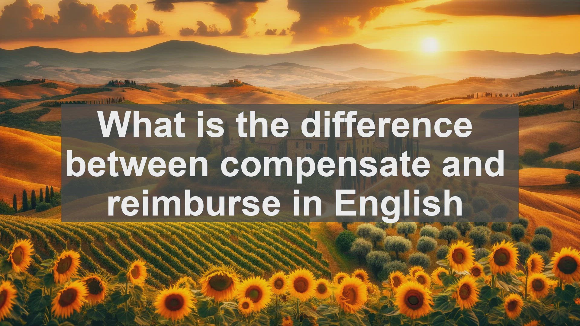 'Video thumbnail for What is the difference between compensate and reimburse in English?'