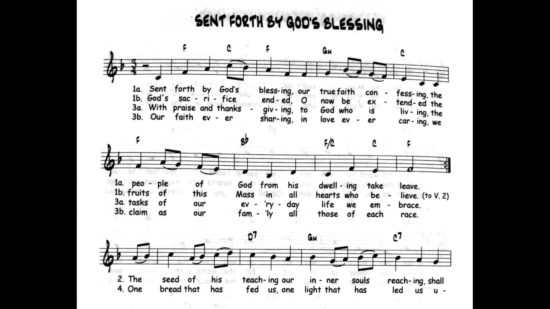 Sent Forth by God's Blessing - Catholic Mass Song She...