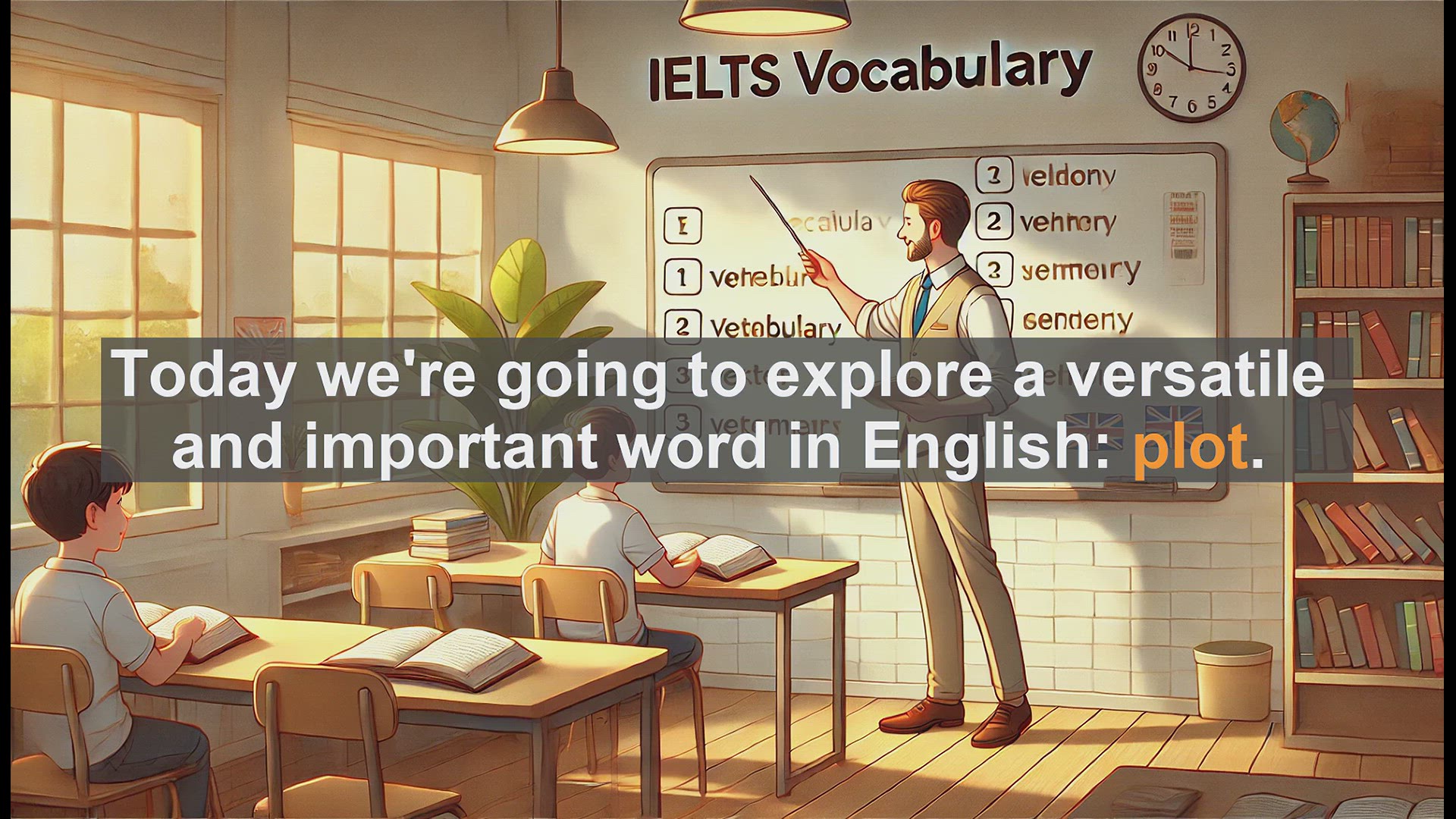 'Video thumbnail for 2500 Must Know IELTS 5.5 Vocabulary - Understanding 'Plot': Meanings and Uses in English'
