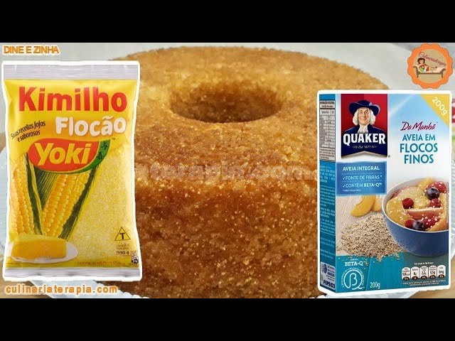 'Video thumbnail for Bolo Fofinho de Flocão de Milho e Aveia, Úmido e Macio Para o Lanche e Café da Manhã.'