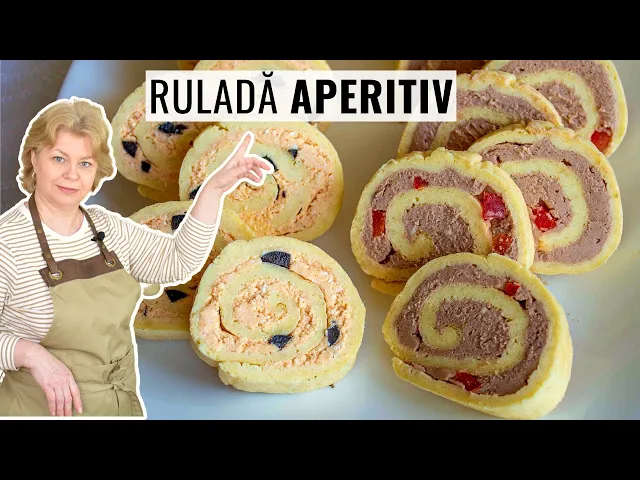 'Video thumbnail for Ruladă aperitiv cu ALUAT OPĂRIT 👍 cu cremă de brânză sau pate de ficat. Rețeta de ruladă sărată.'