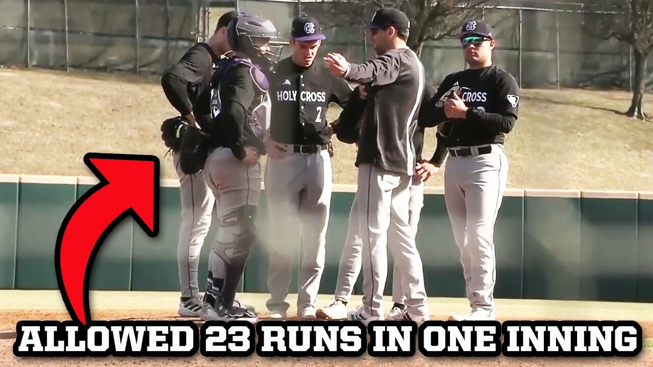 Video thumbnail for Small ball helps George Mason score NCAA-record 23 runs in one inning vs. Holy Cross, a breakdown
