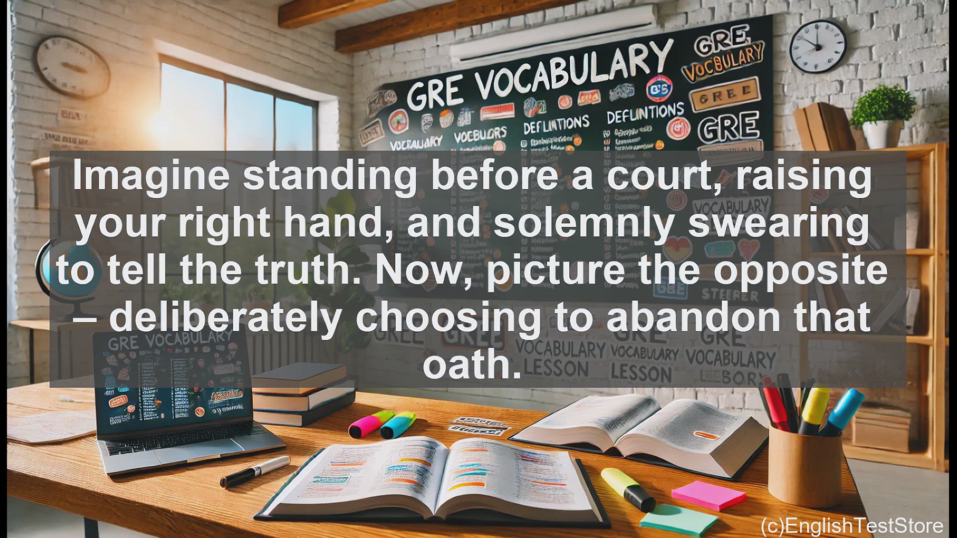 'Video thumbnail for GRE Vocabulary Lesson: Forswear - Abandoning an Oath'