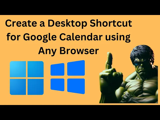 'Video thumbnail for How to Create a Desktop Shortcut for Google Calendar in Windows 11 or 10 using Any Web Browser?'