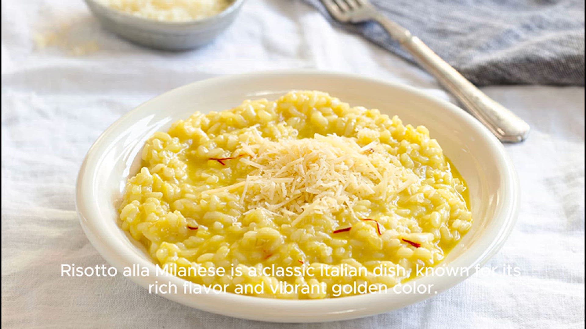 Video thumbnail for Risotto milanese recipe