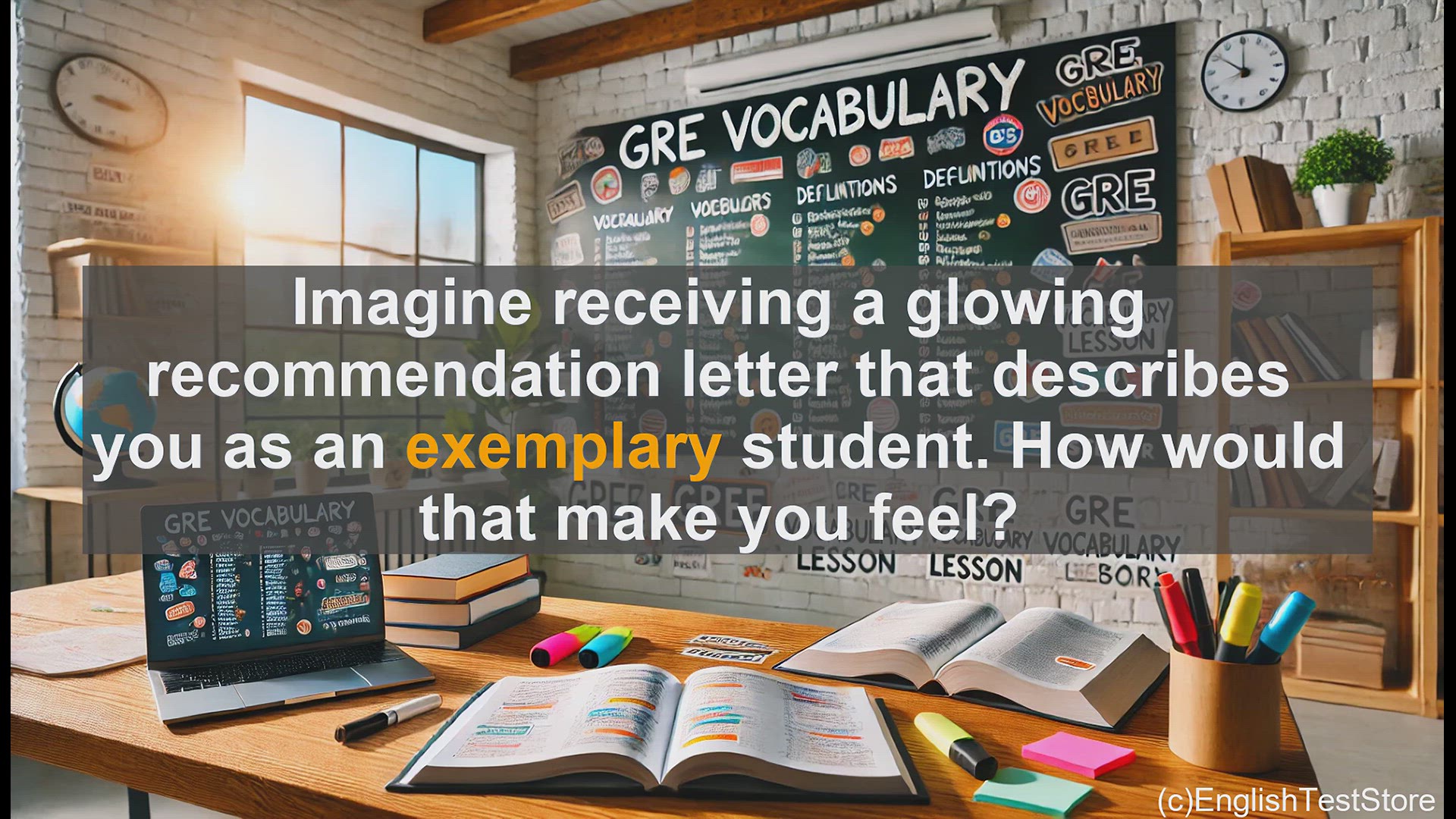 'Video thumbnail for GRE Vocabulary Lesson: Elevating Your Vocabulary - Mastering the Adjective 'Exemplary''