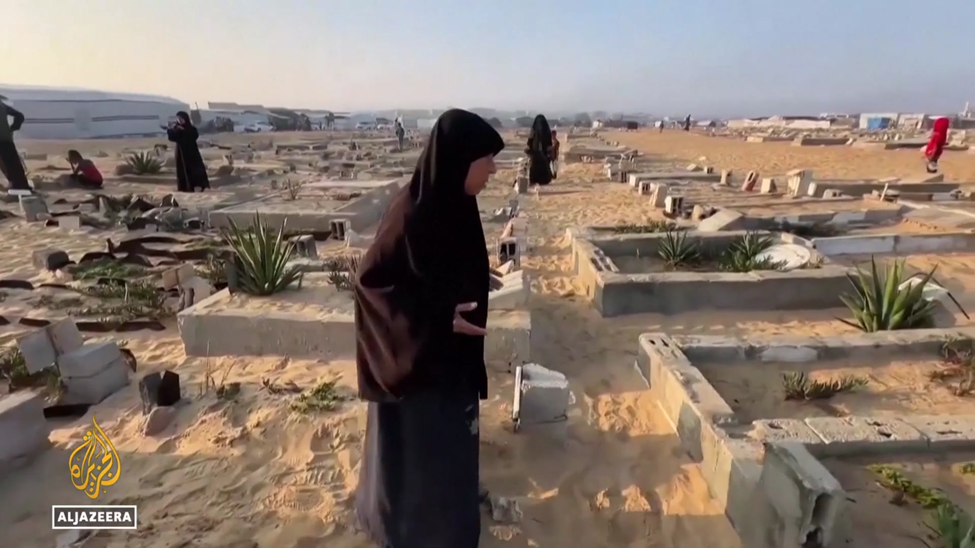 'Video thumbnail for Palestinian mothers visit children’s graves on Eid al-Adha'