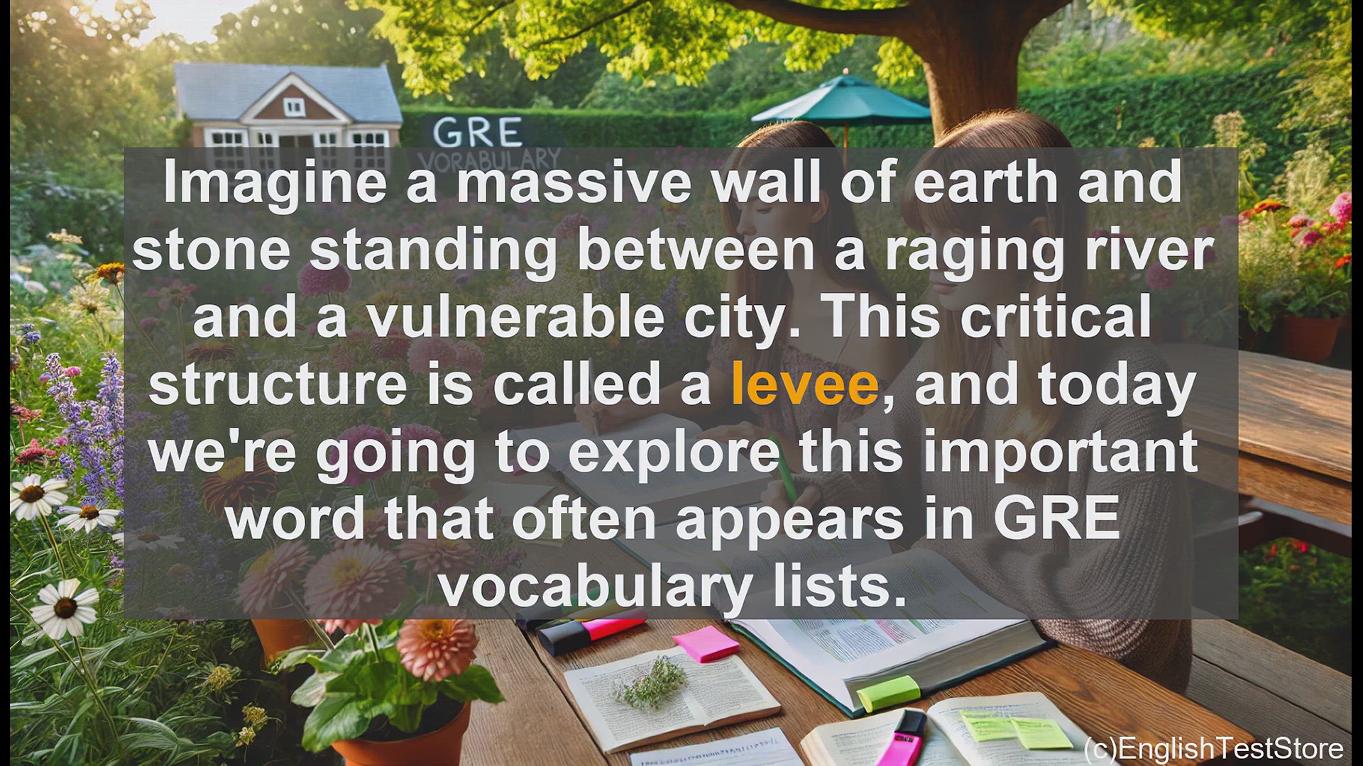 'Video thumbnail for GRE Vocabulary Lesson: Exploring the Crucial Role of Levees in Flood Control'