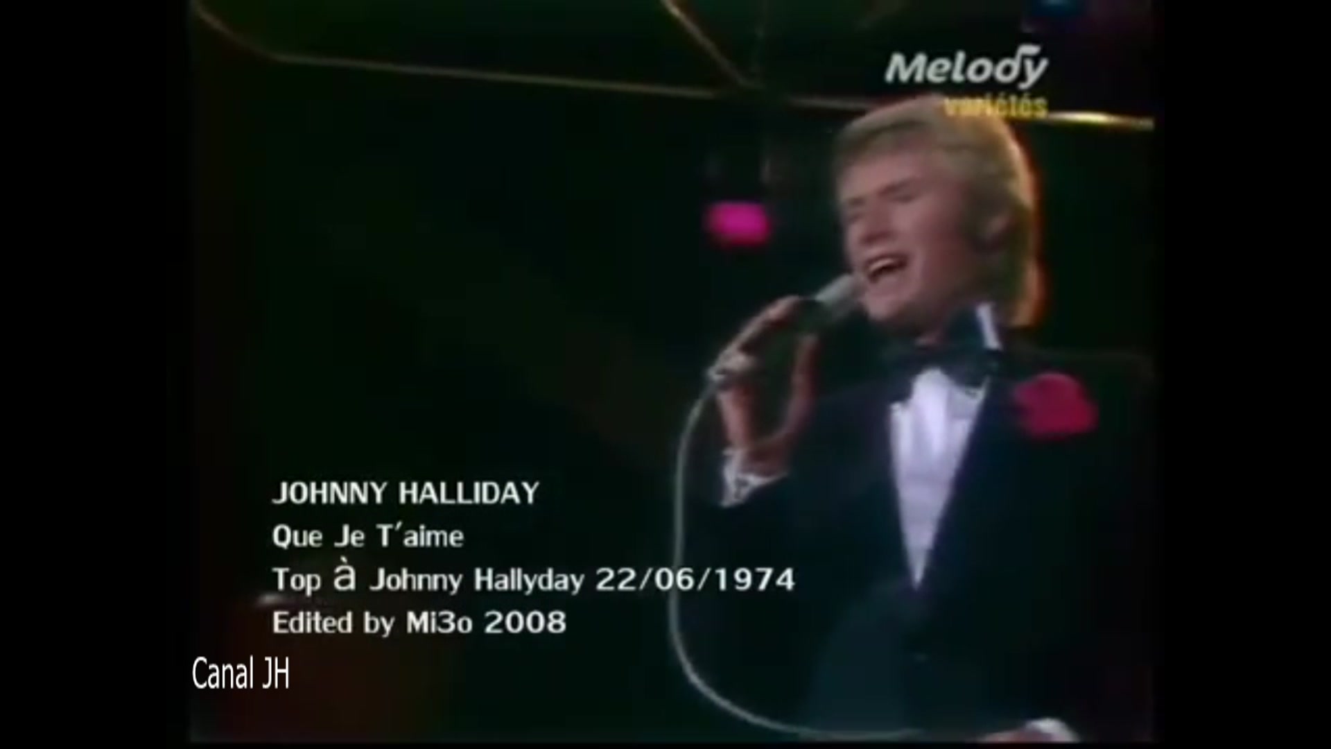 Video thumbnail for Johnny Hallyday - Que Je t'aime - 1974