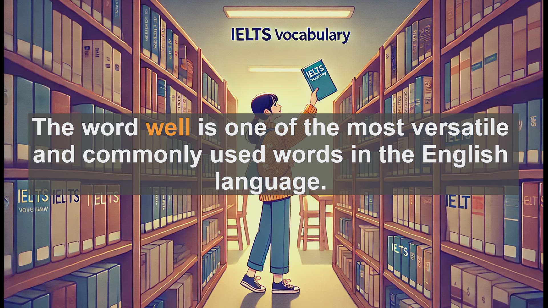 'Video thumbnail for 2500 Must Know IELTS 5.5 Vocabulary - Mastering the Word 'Well': Boost Your IELTS Score'