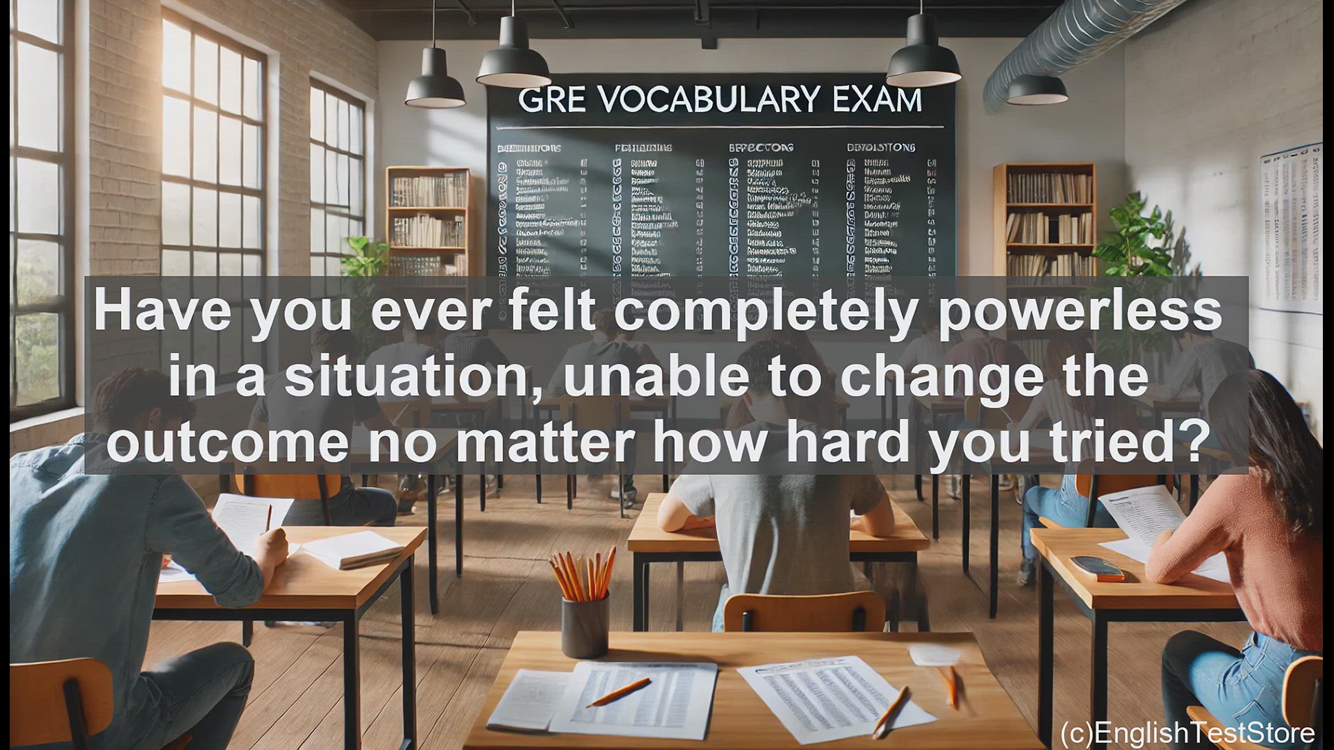 'Video thumbnail for GRE Vocabulary Lesson: Exploring Impuissance - Powerlessness in the Face of Adversity'
