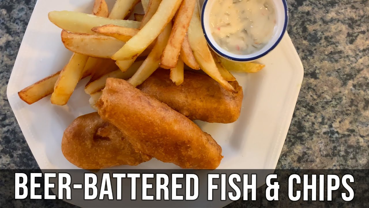 Video thumbnail for British Beer-Battered Fish & Chips | Best Beer-Batter Crispy Fish Recipe | No Soggy Fish or Fries!