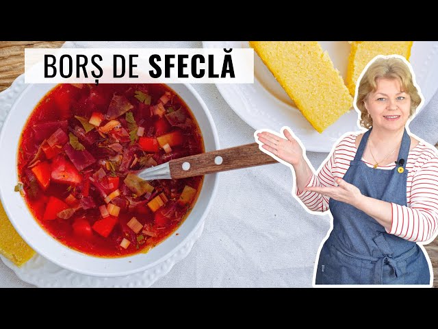 'Video thumbnail for 👉 BORȘ de SFECLĂ ROȘIE cu cartofi - rețeta de post. Borș ucrainian.'