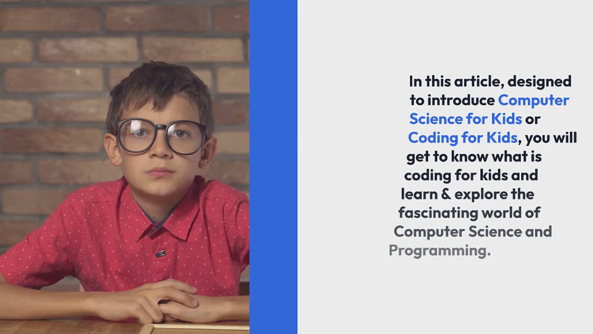 'Video thumbnail for Computer Science and Programming For Kids'