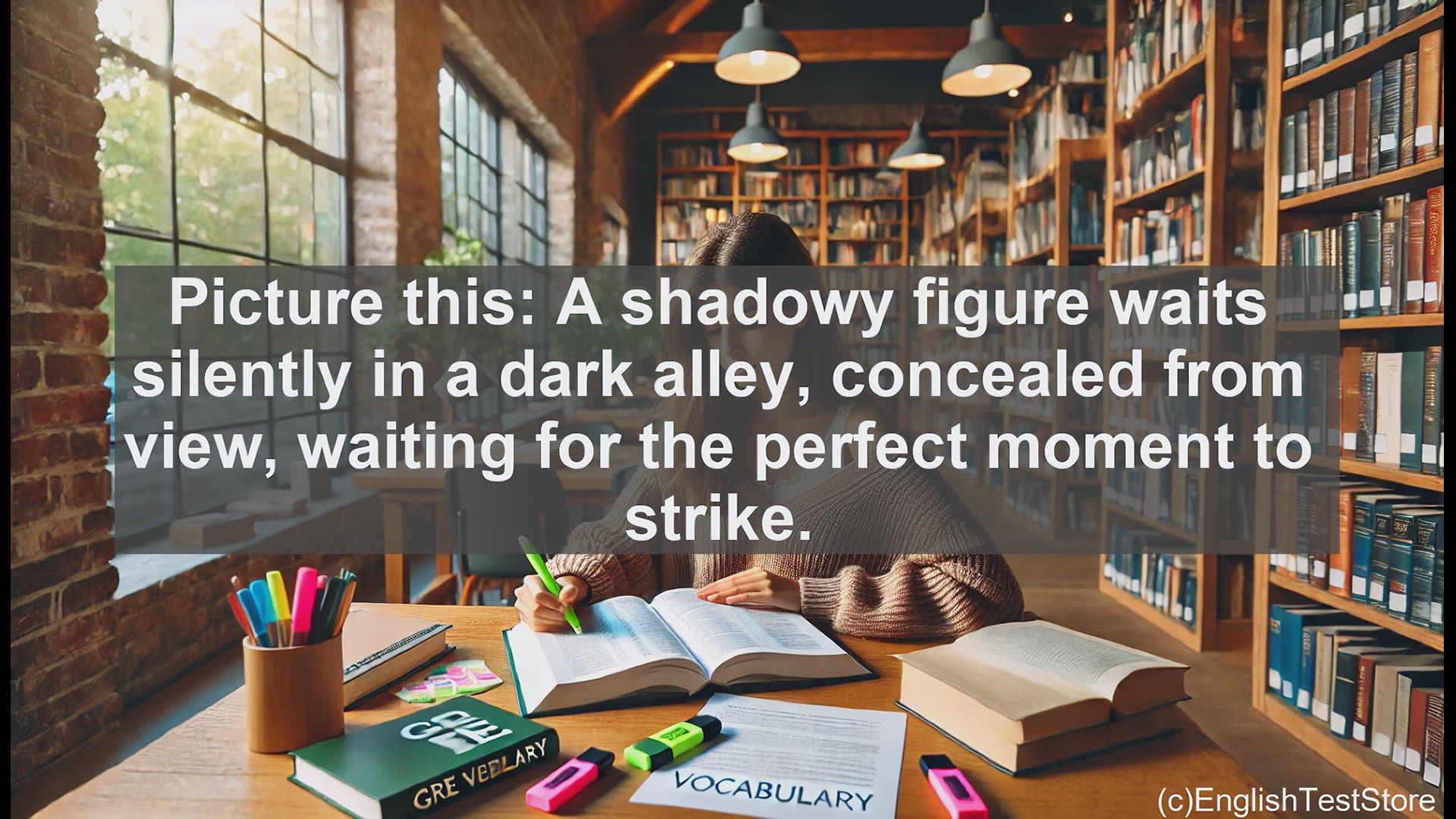 'Video thumbnail for GRE Vocabulary Lesson: The Art of Lurking - Mastering a Stealthy Vocabulary'