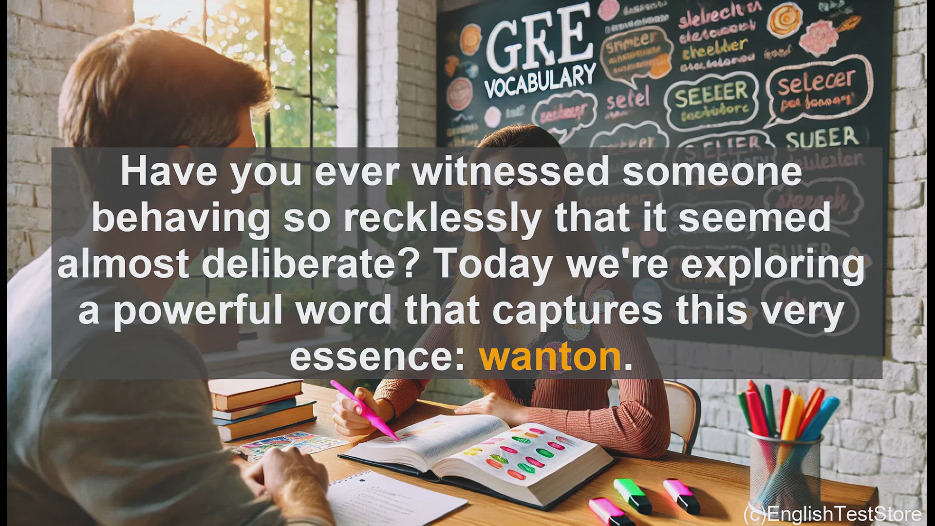 'Video thumbnail for GRE Vocabulary Lesson: Exploring the Powerful Word 'Wanton''