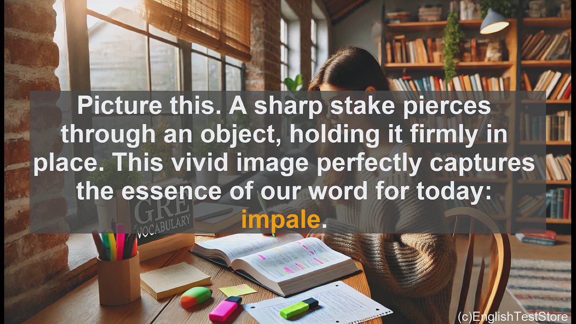 'Video thumbnail for GRE Vocabulary Lesson: Impale - The Piercing Power of Words'