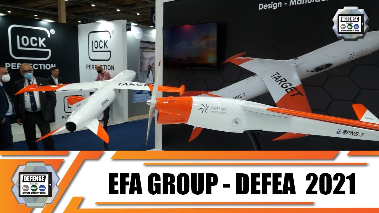 'Video thumbnail for EFA Group DEFEA 2021 Greek defense industries for Aerospace Land Security Modern Military Technology'