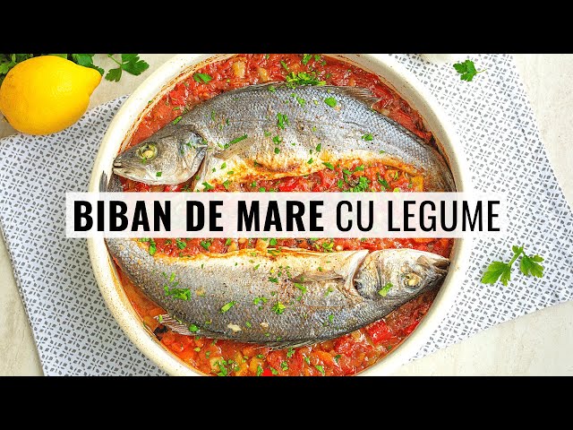'Video thumbnail for Pește la cuptor: biban de mare cu legume și sos de roșii 🙂'