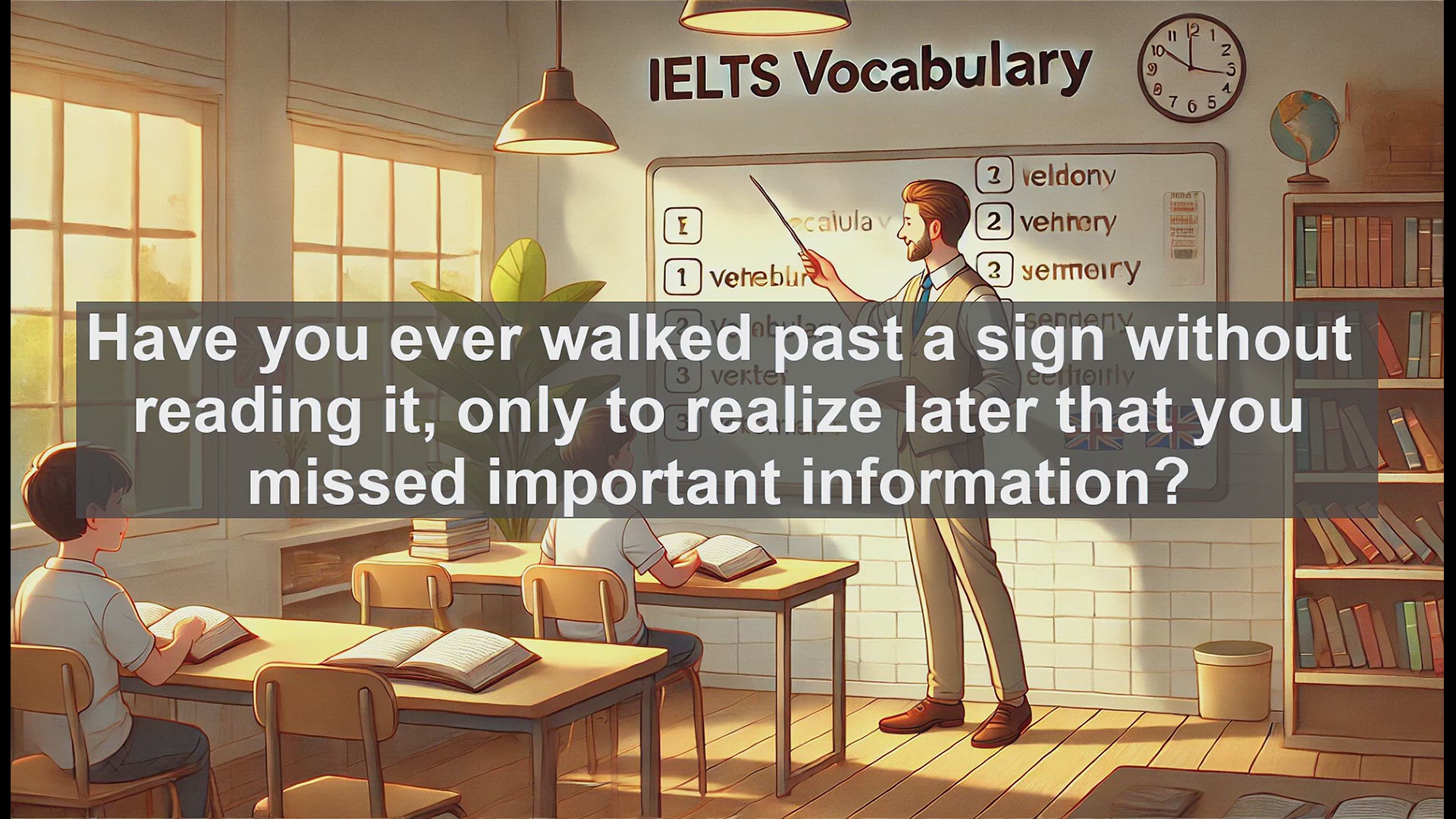 'Video thumbnail for 2500 Must Know IELTS 5.5 Vocabulary - Understanding 'Notice': Key Vocabulary for IELTS Success'