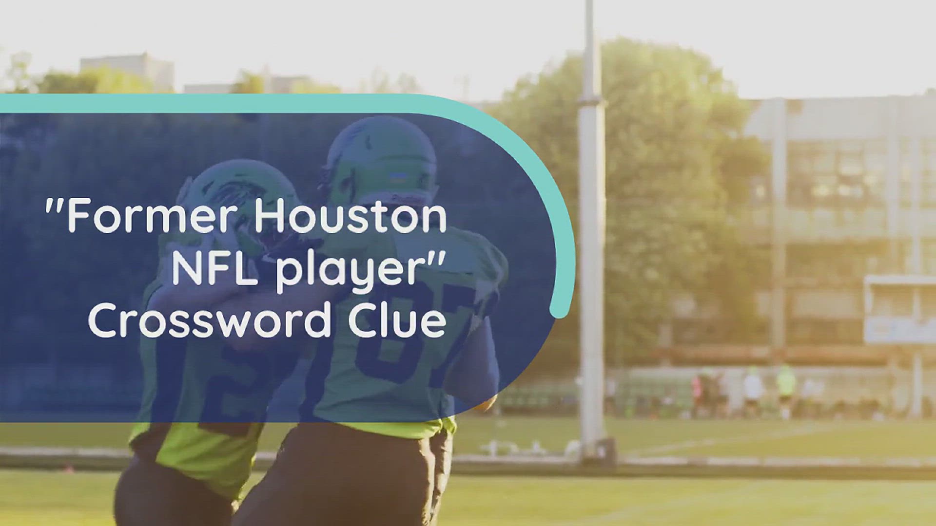 'Video thumbnail for Former Houston NFL player Crossword Clue'