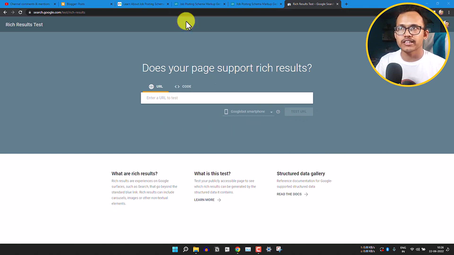 'Video thumbnail for Job Posting Schema Markup in Blogger _ Improve website Visibility in Google'