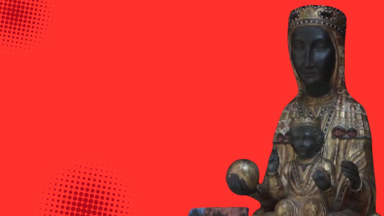 'Video thumbnail for Barcelona fans and president offer trophies to the Virgin Mary of Montserrat'