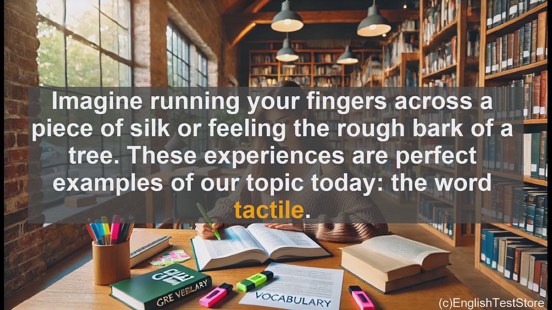 'Video thumbnail for GRE Vocabulary Lesson: Tactile - Understanding the Power of Touch'