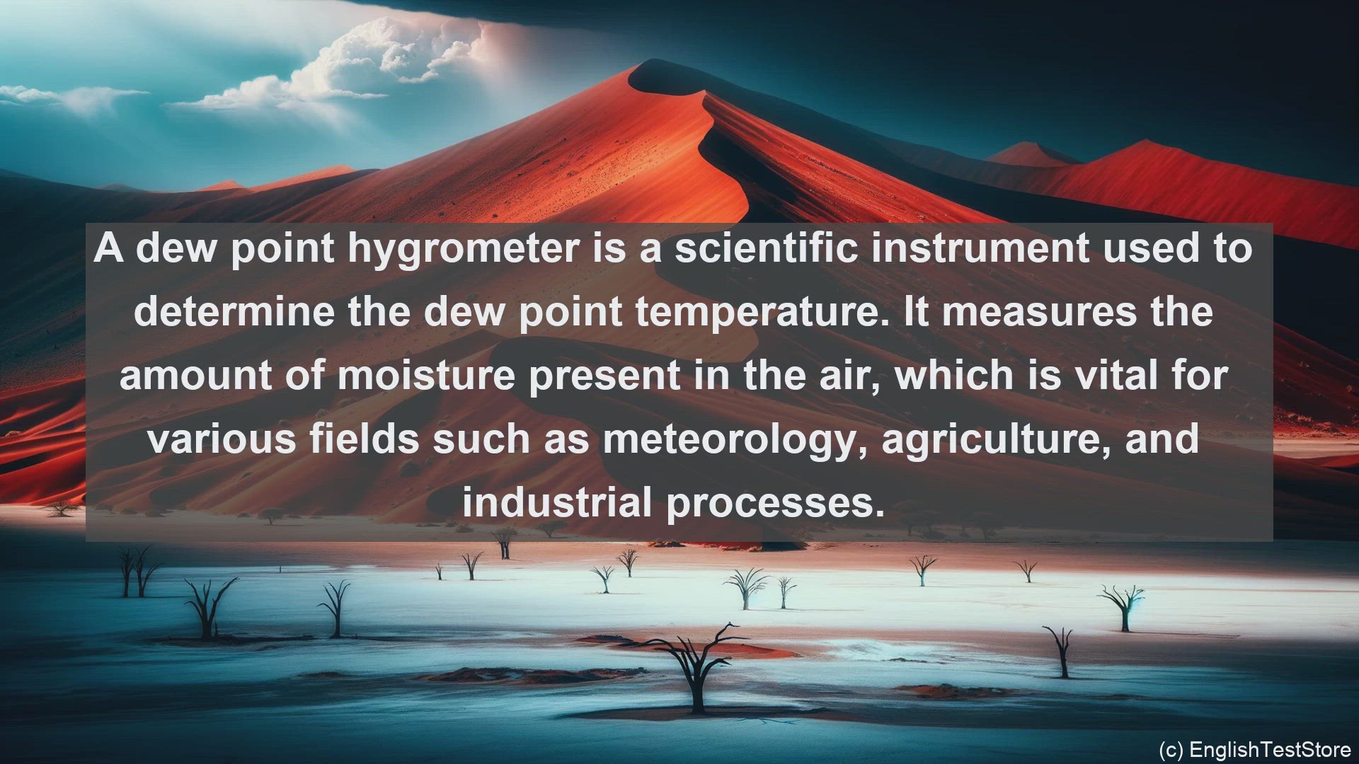 'Video thumbnail for Dew point hygrometer in science  definition and examples'