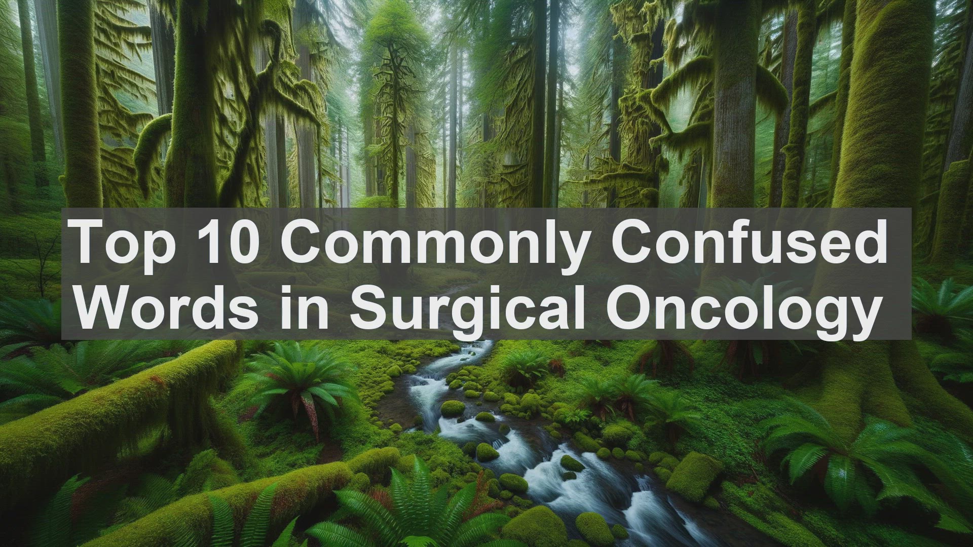 'Video thumbnail for Top 10 Commonly Confused Words in Surgical Oncology'