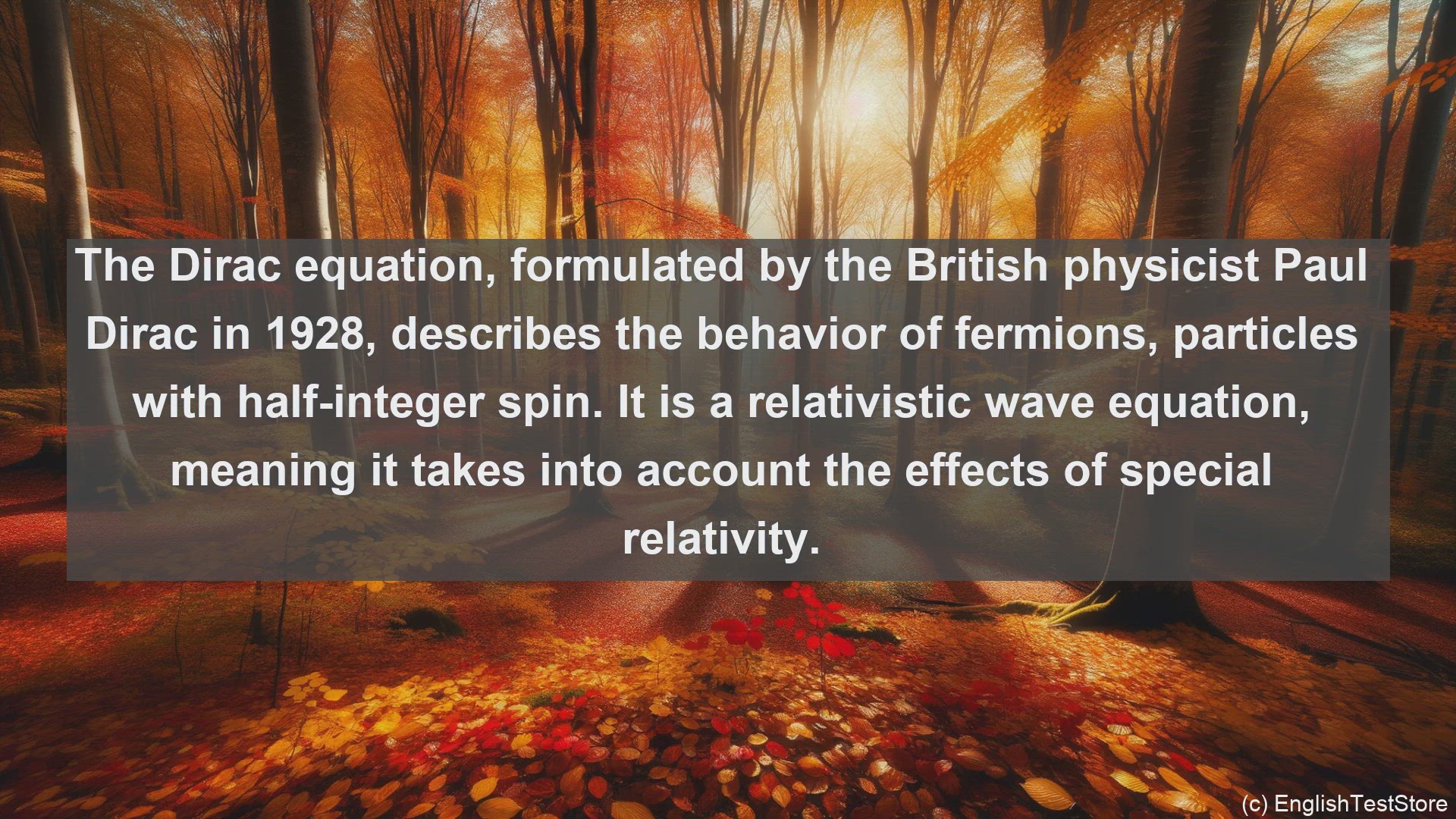 'Video thumbnail for Dirac equation in science  definition and examples'