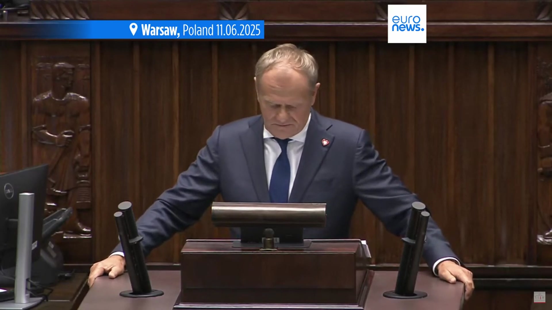 'Video thumbnail for Poland's PM Donald Tusk survives parliamentary confidence vote'