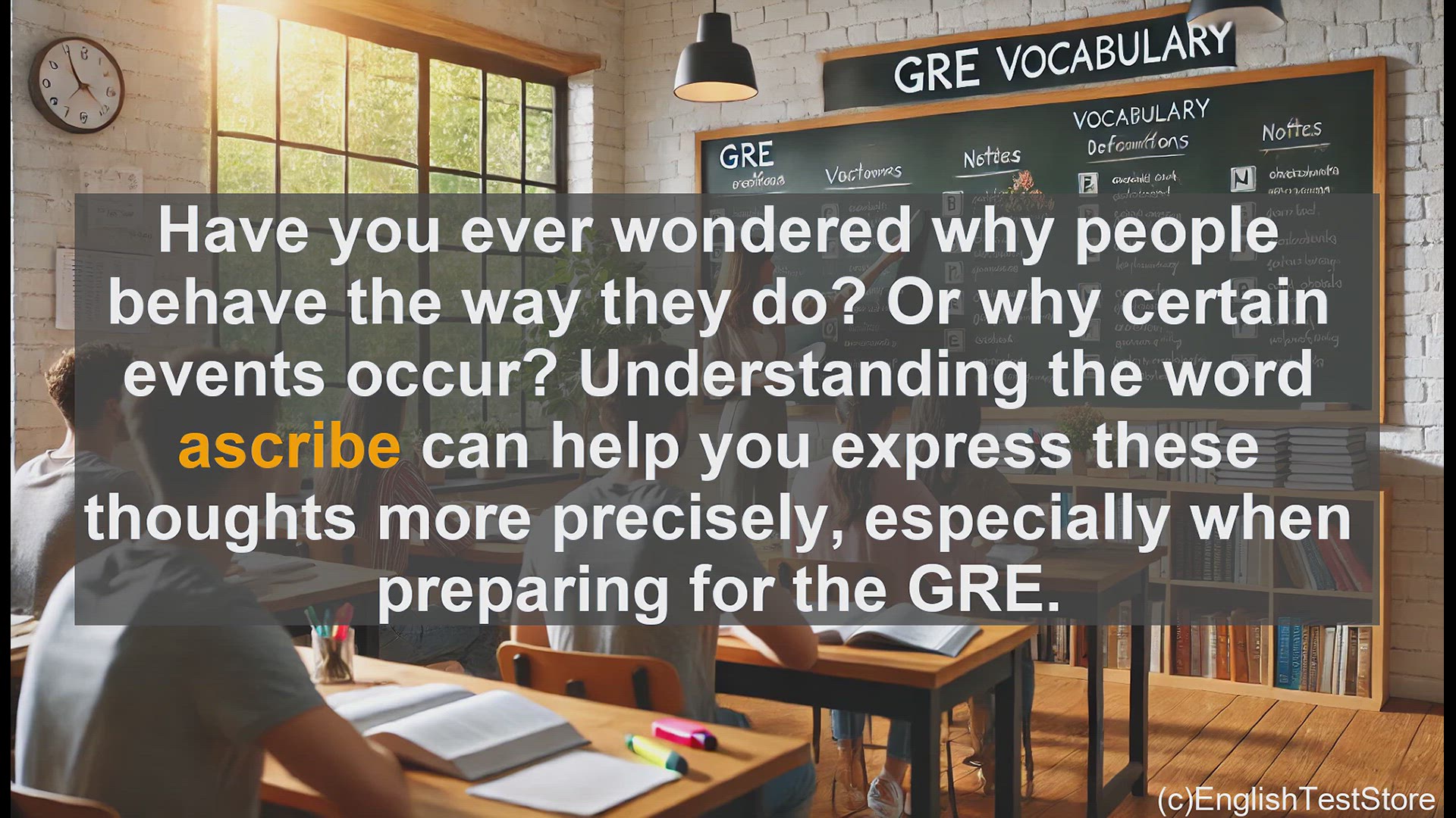 'Video thumbnail for GRE Vocabulary Lesson: Understanding the Meaning and Usage of 'Ascribe''