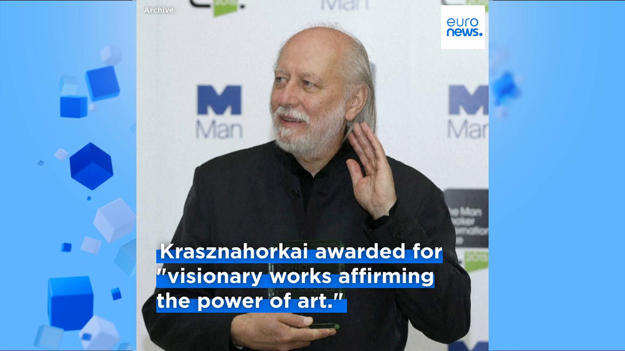 Video thumbnail for Hungarian author László Krasznahorkai wins 2025 Nobel Prize in Literature
