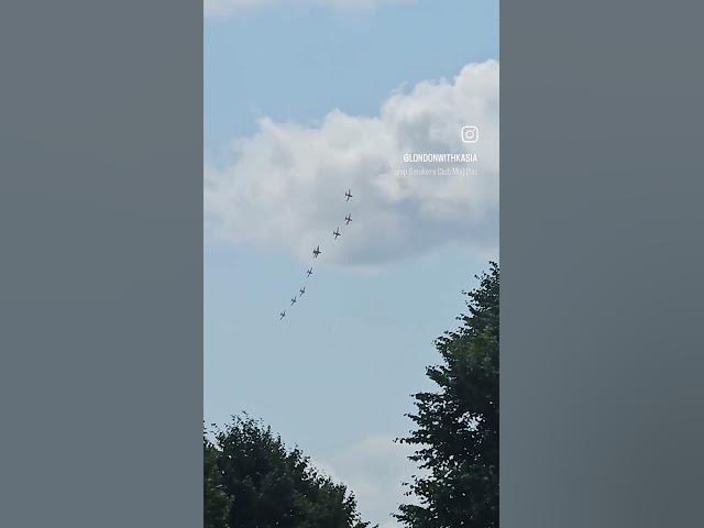 'Video thumbnail for The end of Trooping the Colour flypast (as seen from South Ealing)#london  #londonwithkasia'