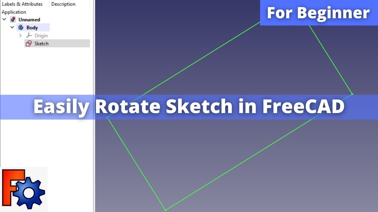 'Video thumbnail for Easily Rotate Sketch in FreeCAD I FreeCAD Tutorial I FreeCAD Part Design Mechnexus I'