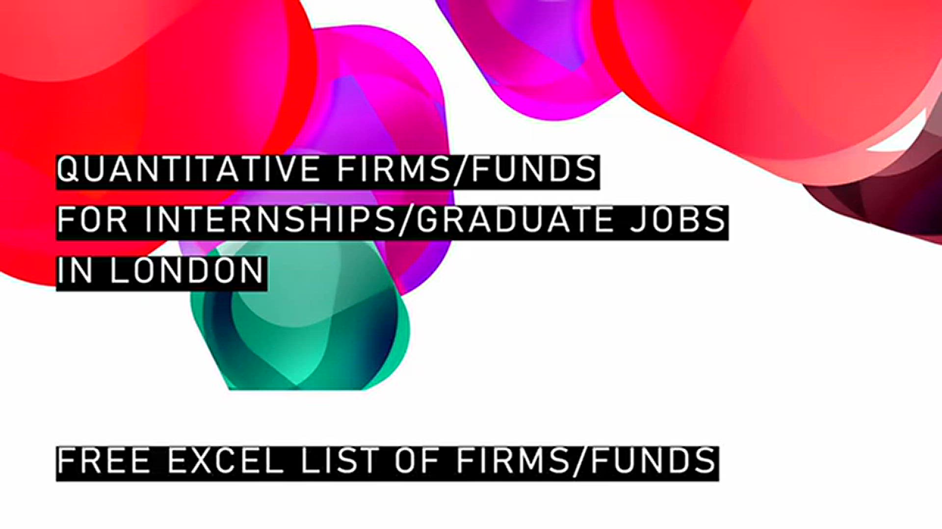 video of: Want to be a Quant 190 firms to apply to!