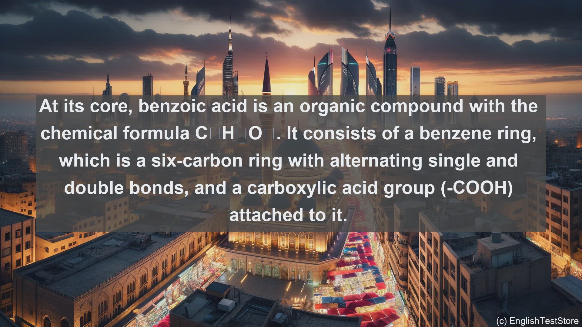 'Video thumbnail for Benzoic acid in science  definition and examples'