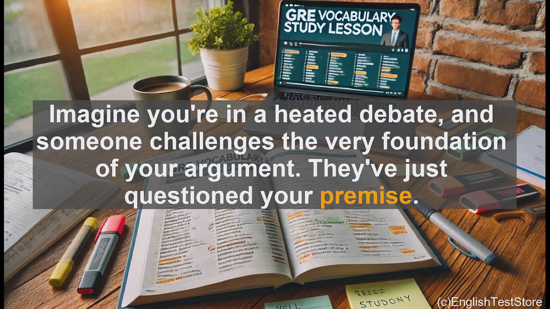 'Video thumbnail for GRE Vocabulary Lesson: What is a Premise? Key Concept in Logic and Reasoning'