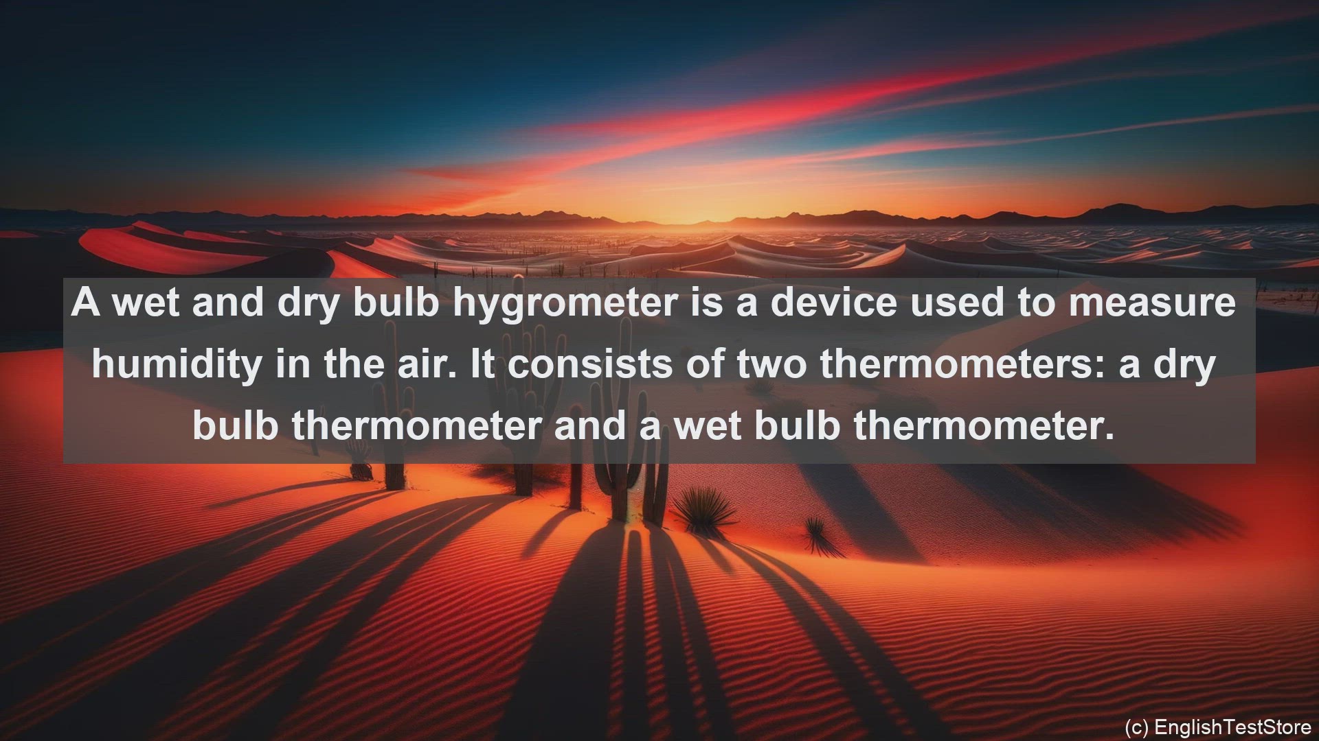 'Video thumbnail for Wet and dry bulb hygrometer in science  definition and examples'