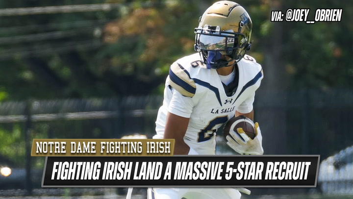 'Video thumbnail for The Fighting Irish land a massive 5-star commitment'