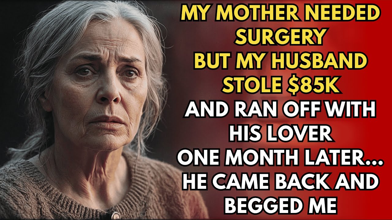 Video thumbnail for He Took All My Savings For My Mother's Surgery To Run Away With His Lover—Only 1 Month Later, He..