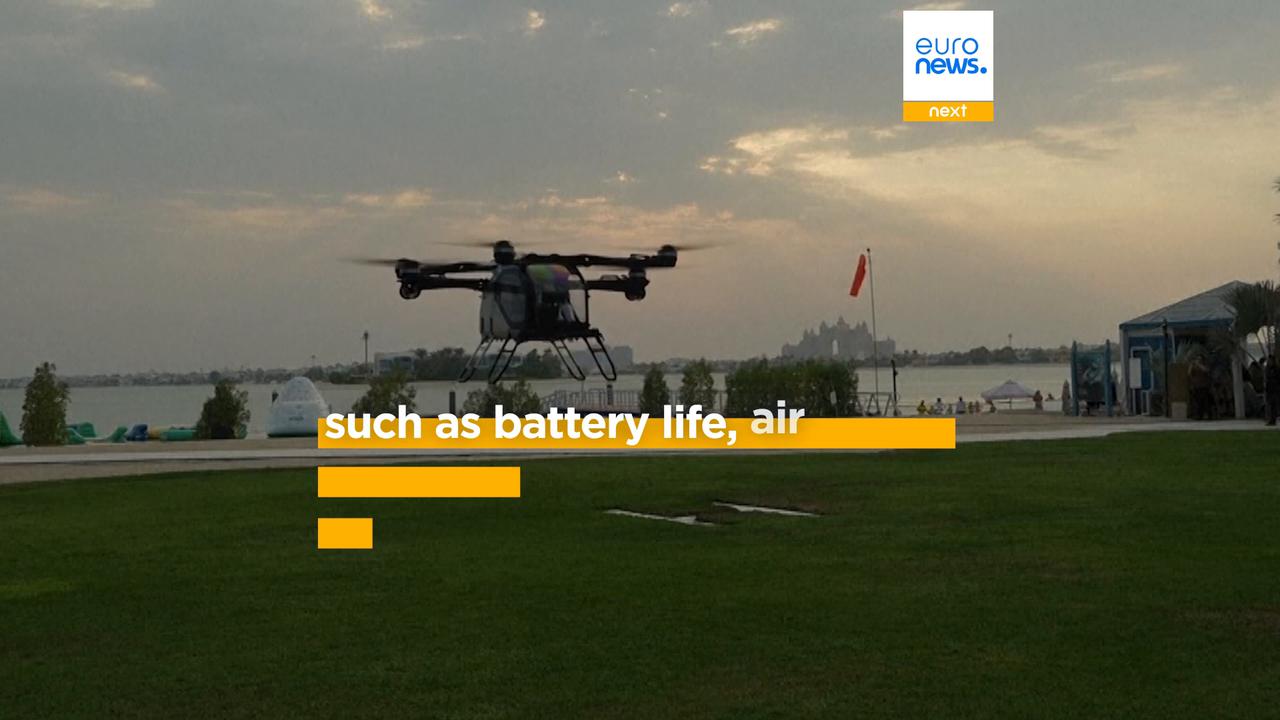 Video thumbnail for Flying taxis may soon ferry passengers above the congested roadways of Dubai