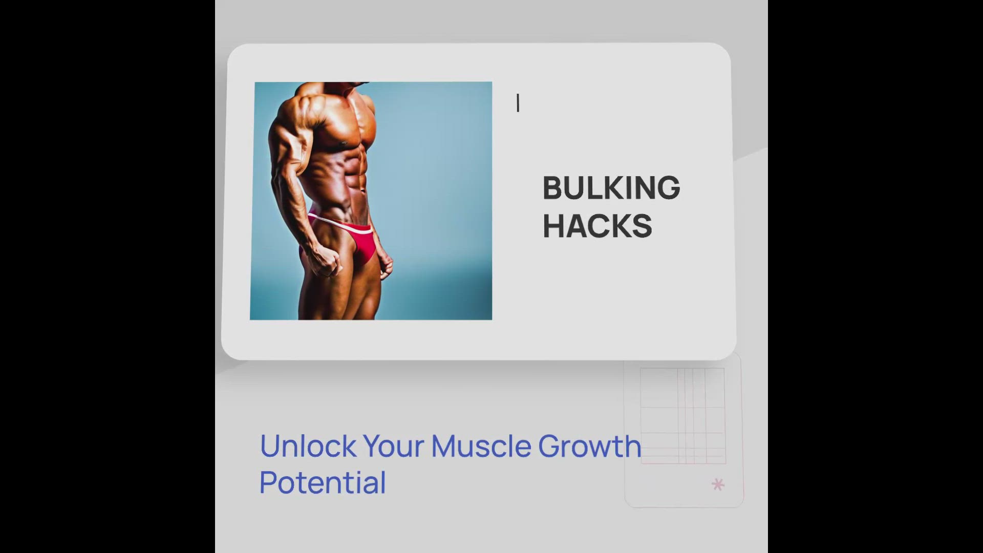'Video thumbnail for Bulking Hacks'