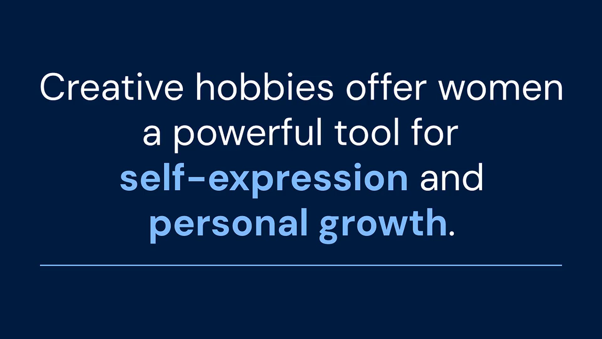 Video thumbnail for Creative Hobbies for Women